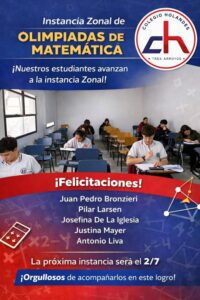 Cinco estudiantes pasaron a la instancia Zonal de las Olimpiadas de Matemática